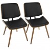LumiSource Lombardi Chair - Set of 2 - BLACK  - LumiSource Lombardi Chair - Set of 2 - BLACK 