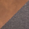 LumiSource Marche Two-Tone Chair - Set of 2 - Brown in Grey Fabric - Swatch - LumiSource Marche Two-Tone Chair - Set of 2 - Brown in Grey Fabric - Swatch
