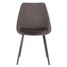 LumiSource Marche Two-Tone Chair - Set of 2 - Black in Grey Fabric - Front - LumiSource Marche Two-Tone Chair - Set of 2 - Black in Grey Fabric - Front