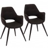 LumiSource Mustang Chair - Set of 2 - BLACK  - LumiSource Mustang Chair - Set of 2 - BLACK 