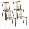 LumiSource Osaka Chair - Set of 4 - NATURAL  - LumiSource Osaka Chair - Set of 4 - NATURAL 