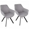 LumiSource Outlaw Chair - Set of 2 - GREY  - LumiSource Outlaw Chair - Set of 2 - GREY 