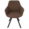 LumiSource Outlaw Chair - Set of 2 - BROWN - Front - LumiSource Outlaw Chair - Set of 2 - BROWN - Front