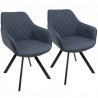 LumiSource Outlaw Chair - Set of 2 - BLUE  - LumiSource Outlaw Chair - Set of 2 - BLUE 