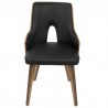 LumiSource Stella Chair - Set of 2 - BLACK - Front - LumiSource Stella Chair - Set of 2 - BLACK - Front