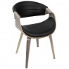 LumiSource Symphony Chair - Light Grey + Black - Perspective - LumiSource Symphony Chair - Light Grey + Black - Perspective