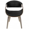 LumiSource Symphony Chair - Light Grey + Black - Front - LumiSource Symphony Chair - Light Grey + Black - Front