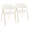 LumiSource Tania Chair - Set of 2 - WHITE  - LumiSource Tania Chair - Set of 2 - WHITE 