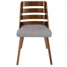 LumiSource Trevi Chair - GREY - Front - LumiSource Trevi Chair - GREY - Front