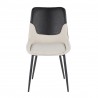 LumiSource Wayne Two-Tone Chair - Set of 2 - Cream + Black - Front - LumiSource Wayne Two-Tone Chair - Set of 2 - Cream + Black - Front