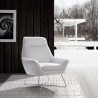 Daiana Chair White Top Grain Italian Leather And Stainless Steel Legs - Lifestyle - Daiana Chair White Top Grain Italian Leather And Stainless Steel Legs - Lifestyle