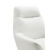Daiana Chair White Top Grain Italian Leather And Stainless Steel Legs - Seat Rest DEtail - Daiana Chair White Top Grain Italian Leather And Stainless Steel Legs - Seat Rest DEtail