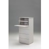 Vex 5-Drawer Chest Matte Stone - Top Drawers Opened - Vex 5-Drawer Chest Matte Stone - Top Drawers Opened