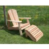 Cedar American Forest Adirondack Chair & Footrest Set
