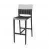 Chloe Bar Side Chair -Espresso & White Wicker - Espresso Frame - Chloe Bar Side Chair -Espresso & White Wicker - Espresso Frame