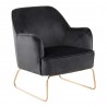 LumiSource Daniella Sleigh Accent Chair - BLACK - Perspective - LumiSource Daniella Sleigh Accent Chair - BLACK - Perspective