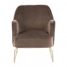LumiSource Daniella Sleigh Accent Chair - ESPRESSO - Front - LumiSource Daniella Sleigh Accent Chair - ESPRESSO - Front