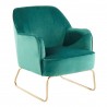 LumiSource Daniella Sleigh Accent Chair - GREEN - Perspective - LumiSource Daniella Sleigh Accent Chair - GREEN - Perspective