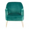 LumiSource Daniella Sleigh Accent Chair - GREEN - Front - LumiSource Daniella Sleigh Accent Chair - GREEN - Front