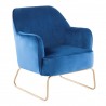 LumiSource Daniella Sleigh Accent Chair - BLUE - Perspective - LumiSource Daniella Sleigh Accent Chair - BLUE - Perspective