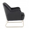 iSource Daniella Sleigh Accent Chair - BLACK - Side - iSource Daniella Sleigh Accent Chair - BLACK - Side