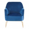 LumiSource Daniella Sleigh Accent Chair - BLUE - Front - LumiSource Daniella Sleigh Accent Chair - BLUE - Front
