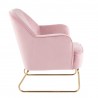 LumiSource Daniella Sleigh Accent Chair - PINK - Side - LumiSource Daniella Sleigh Accent Chair - PINK - Side