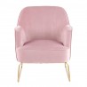 LumiSource Daniella Sleigh Accent Chair - PINK - Front - LumiSource Daniella Sleigh Accent Chair - PINK - Front