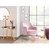 LumiSource Daniella Sleigh Accent Chair - PINK - Lifestyle - LumiSource Daniella Sleigh Accent Chair - PINK - Lifestyle