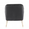 iSource Daniella Sleigh Accent Chair - BLACK - Rear - iSource Daniella Sleigh Accent Chair - BLACK - Rear
