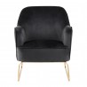 iSource Daniella Sleigh Accent Chair - BLACK - Front - iSource Daniella Sleigh Accent Chair - BLACK - Front