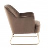 LumiSource Daniella Sleigh Accent Chair - ESPRESSO - Side - LumiSource Daniella Sleigh Accent Chair - ESPRESSO - Side