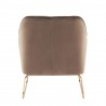 LumiSource Daniella Sleigh Accent Chair - ESPRESSO - Rear - LumiSource Daniella Sleigh Accent Chair - ESPRESSO - Rear