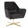 LumiSource Diana Lounge Chair - Black in Gold Metal Base - Perspective - LumiSource Diana Lounge Chair - Black in Gold Metal Base - Perspective