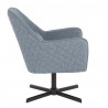 LumiSource Diana Lounge Chair - Blue in Black Metal Base - Side - LumiSource Diana Lounge Chair - Blue in Black Metal Base - Side