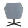 LumiSource Diana Lounge Chair - Blue in Black Metal Base - Rear - LumiSource Diana Lounge Chair - Blue in Black Metal Base - Rear