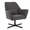 LumiSource Diana Lounge Chair - Charcoal in Black Metal Base - Perspective - LumiSource Diana Lounge Chair - Charcoal in Black Metal Base - Perspective