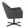 LumiSource Diana Lounge Chair - Charcoal in Black Metal Base - Side - LumiSource Diana Lounge Chair - Charcoal in Black Metal Base - Side