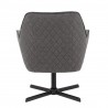 LumiSource Diana Lounge Chair - Charcoal in Black Metal Base - Rear - LumiSource Diana Lounge Chair - Charcoal in Black Metal Base - Rear