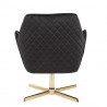 LumiSource Diana Lounge Chair - Black in Gold Metal Base - Rear - LumiSource Diana Lounge Chair - Black in Gold Metal Base - Rear