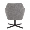 LumiSource Diana Lounge Chair - Grey in Black Metal Base - Rear - LumiSource Diana Lounge Chair - Grey in Black Metal Base - Rear