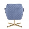 LumiSource Diana Lounge Chair - Blue in Gold Metal Base - Rear - LumiSource Diana Lounge Chair - Blue in Gold Metal Base - Rear
