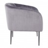 LumiSource Renee Accent Chair - GREY VELVET - Side - LumiSource Renee Accent Chair - GREY VELVET - Side