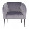 LumiSource Renee Accent Chair - GREY VELVET - Front - LumiSource Renee Accent Chair - GREY VELVET - Front