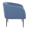 LumiSource Renee Accent Chair - BLUE FABRIC - Side - LumiSource Renee Accent Chair - BLUE FABRIC - Side