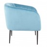 LumiSource Renee Accent Chair - TURQUOISE VELVET - Side - LumiSource Renee Accent Chair - TURQUOISE VELVET - Side