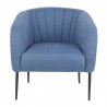 LumiSource Renee Accent Chair - BLUE FABRIC - Front - LumiSource Renee Accent Chair - BLUE FABRIC - Front