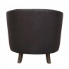 LumiSource Shelton Club Chair - CHOCOLATE BROWN - Rear - LumiSource Shelton Club Chair - CHOCOLATE BROWN - Rear