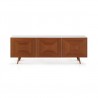 City Sideboard In White HG - Walnut Doors - City Sideboard In White HG - Walnut Doors