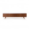 City TV Stand In White HG With Walnut Front - City TV Stand In White HG With Walnut Front